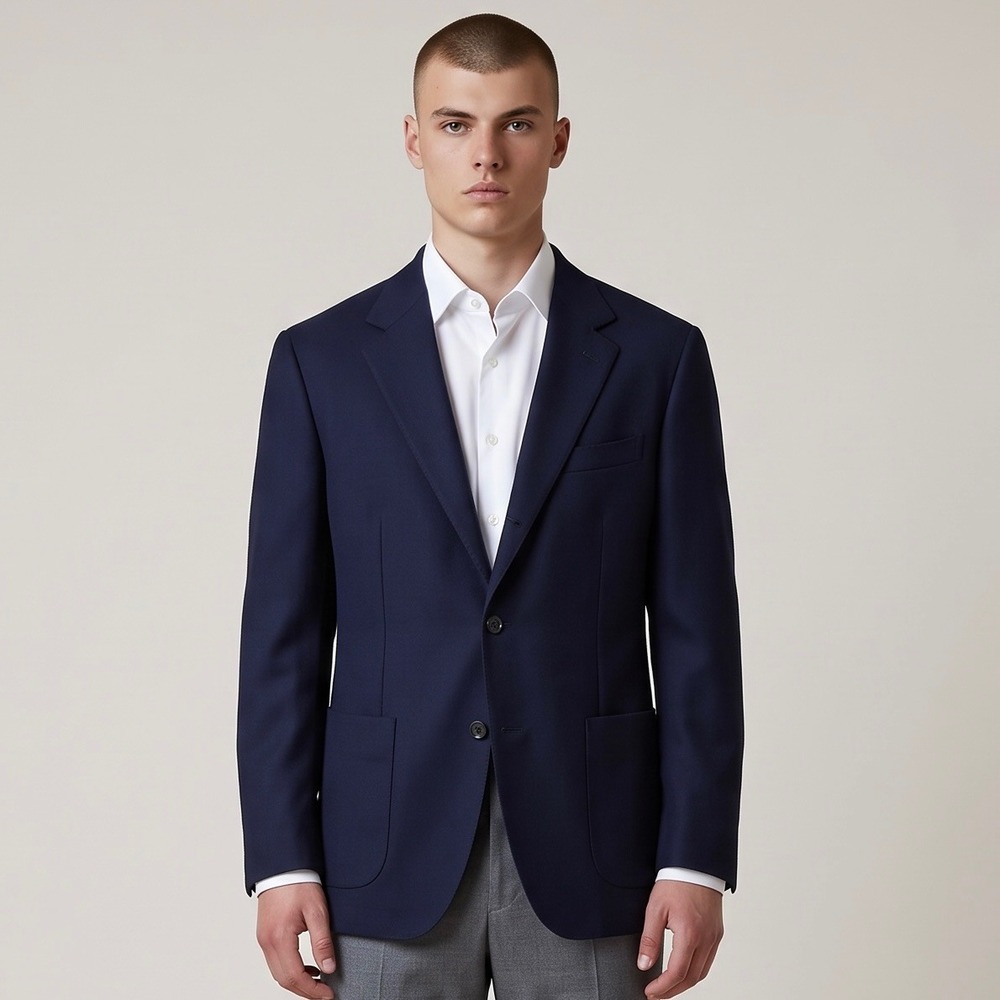 Bonobos Blazer Men 40R Navy Blue Wool Vitale Barberis Canonico Slim Unstructured